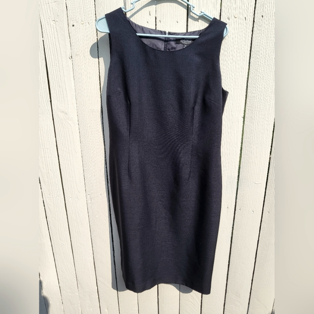 Kasper shift dress, black, size 14